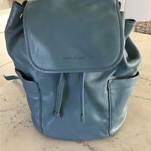 Elizabeth and James Blue Leather Backpack